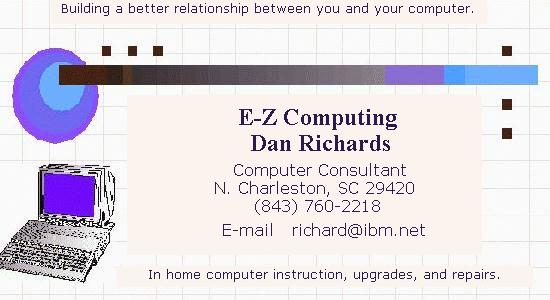 [Ad for Dan Richards, Computer Consultant]