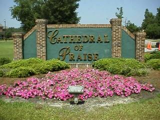 Flowers bloom at Cathedral of Praise