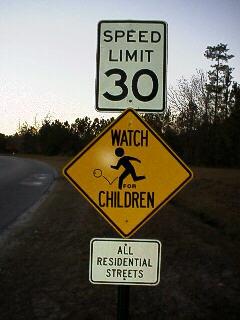 New Speed Limit/Safety signs