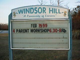 Previous Windsor Hill Elementary School message sign